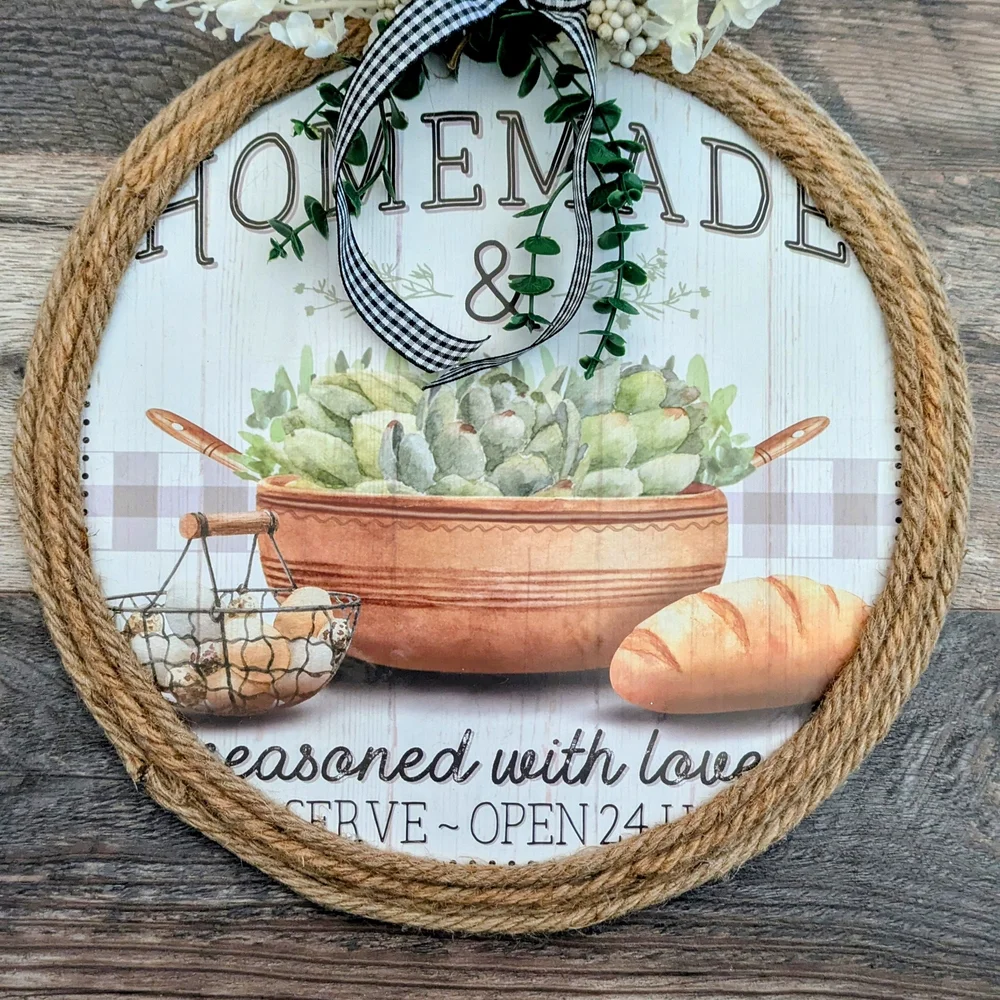 Rustic Kitchen Wall Decor with Rope Accent - Picture 6 of 13